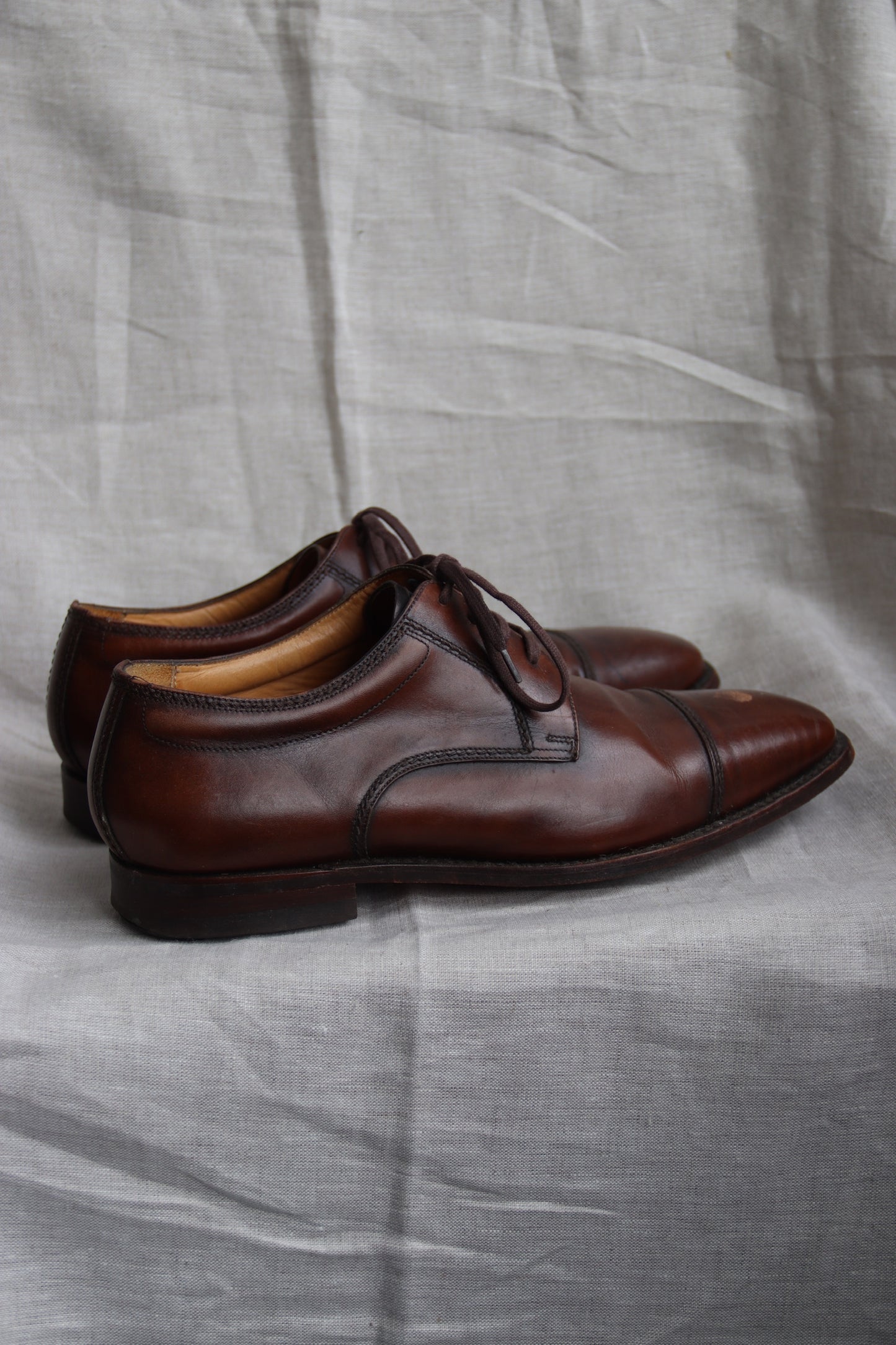 Vanlier Brown Leather Dress Shoes - 8