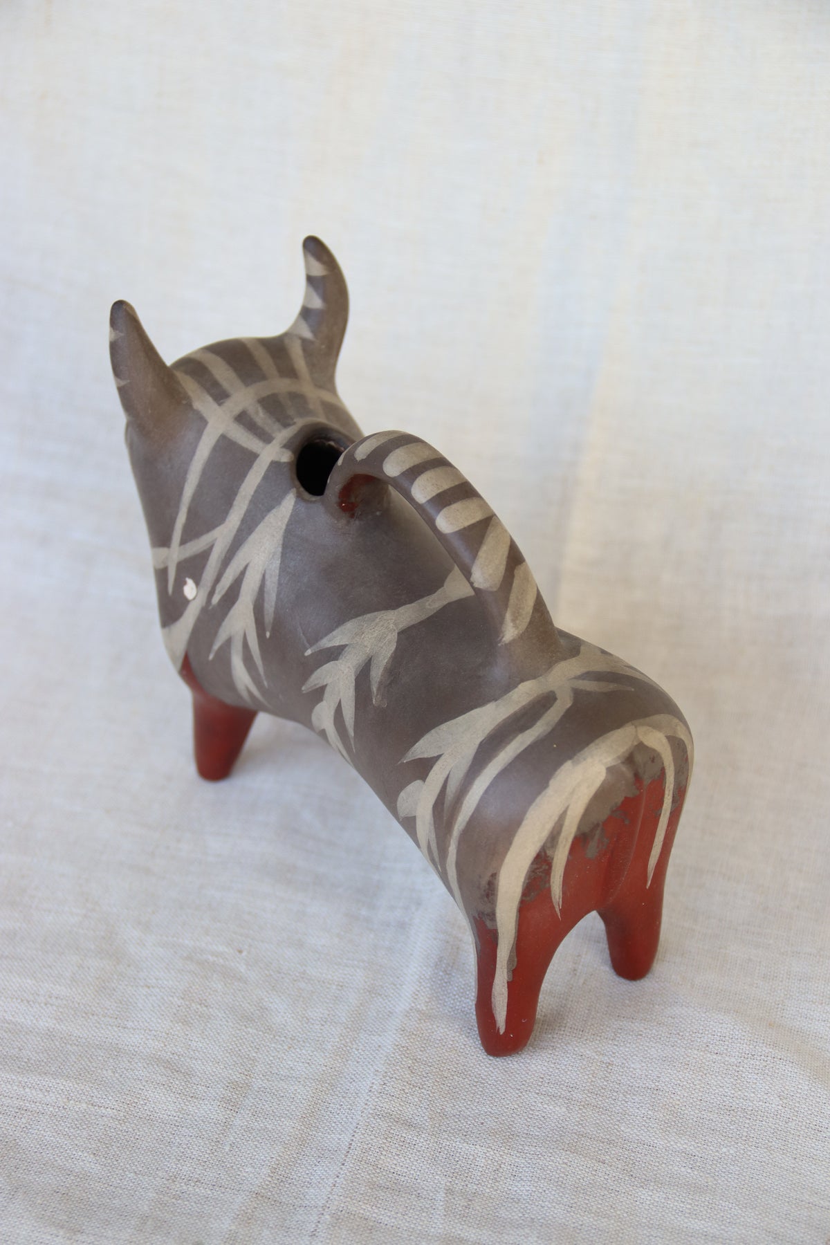 Vintage Cyprus Base Ring Bull Vessel Replica