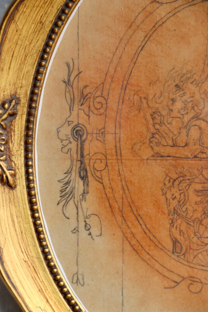 Vintage Oval Drawing