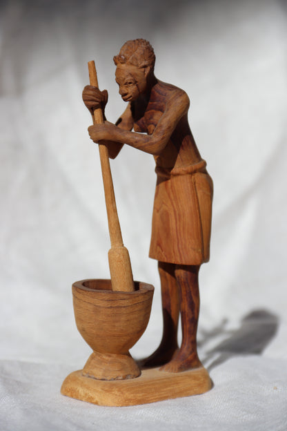African Carved Wood Figure Sculpture