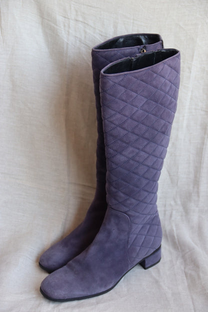 Aquatalia Bergdorf Goodman Purple Suede Boots