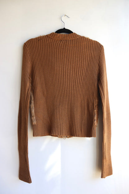 BCBG Goat Hair Zip Sweater - as is