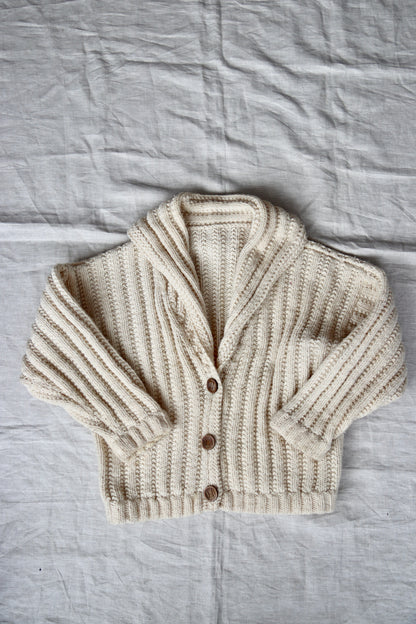 70s Hand Knit White Sweater