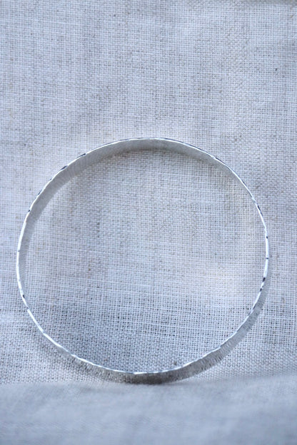 Sterling Silver Hammered Bangle Bracelet