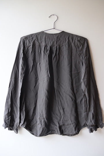 Nili Lotan Grey Silk Top