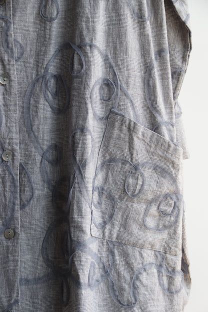 Bryn Walker Grey Linen Tunic and Skirt Set