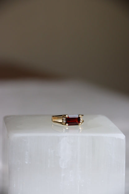 Garnet and Diamond Ring