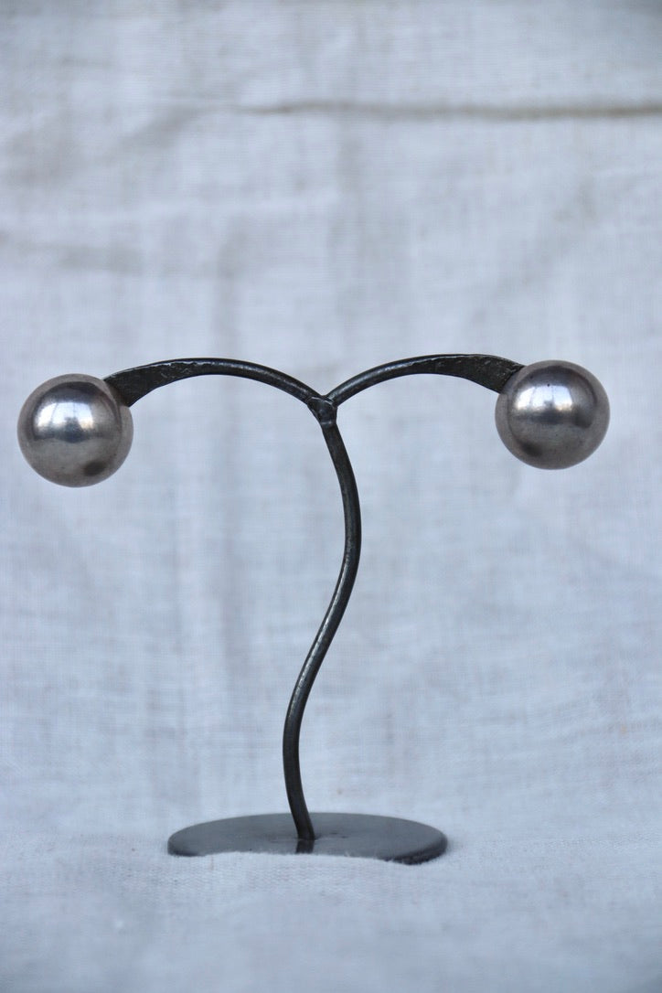 Sterling Silver Half Sphere Stud Earrings