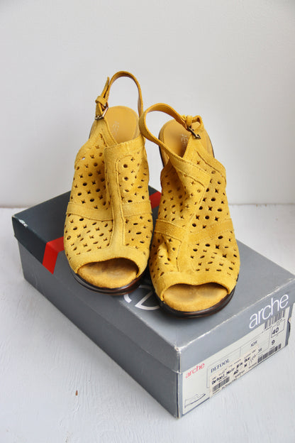 Aerosoles Yellow Leather Heels