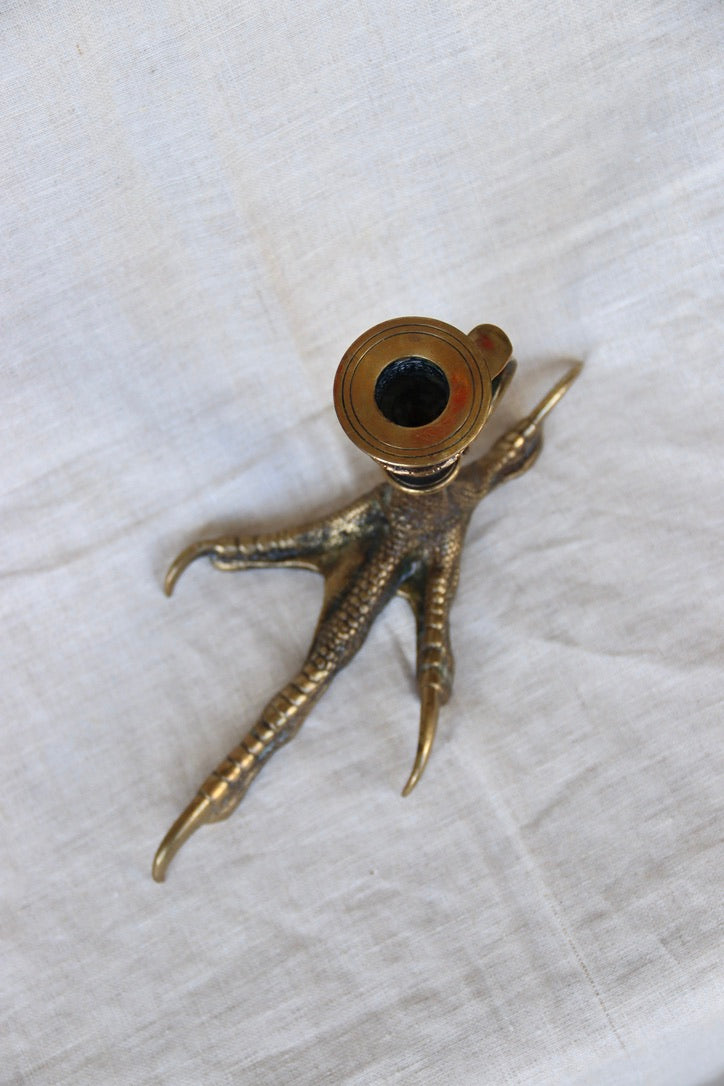 Brass Claw Candlestick