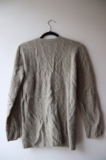 Ralph Lauren “Polo” Grey Cashmere Button Sweater - as is
