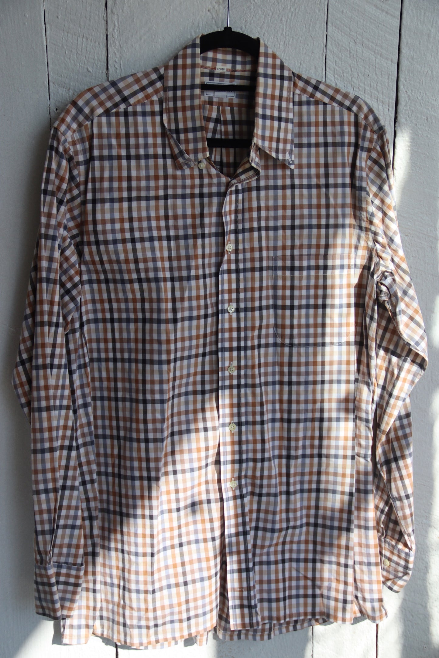 Mens Maus & Hoffman Plaid Button Down Dress Shirt