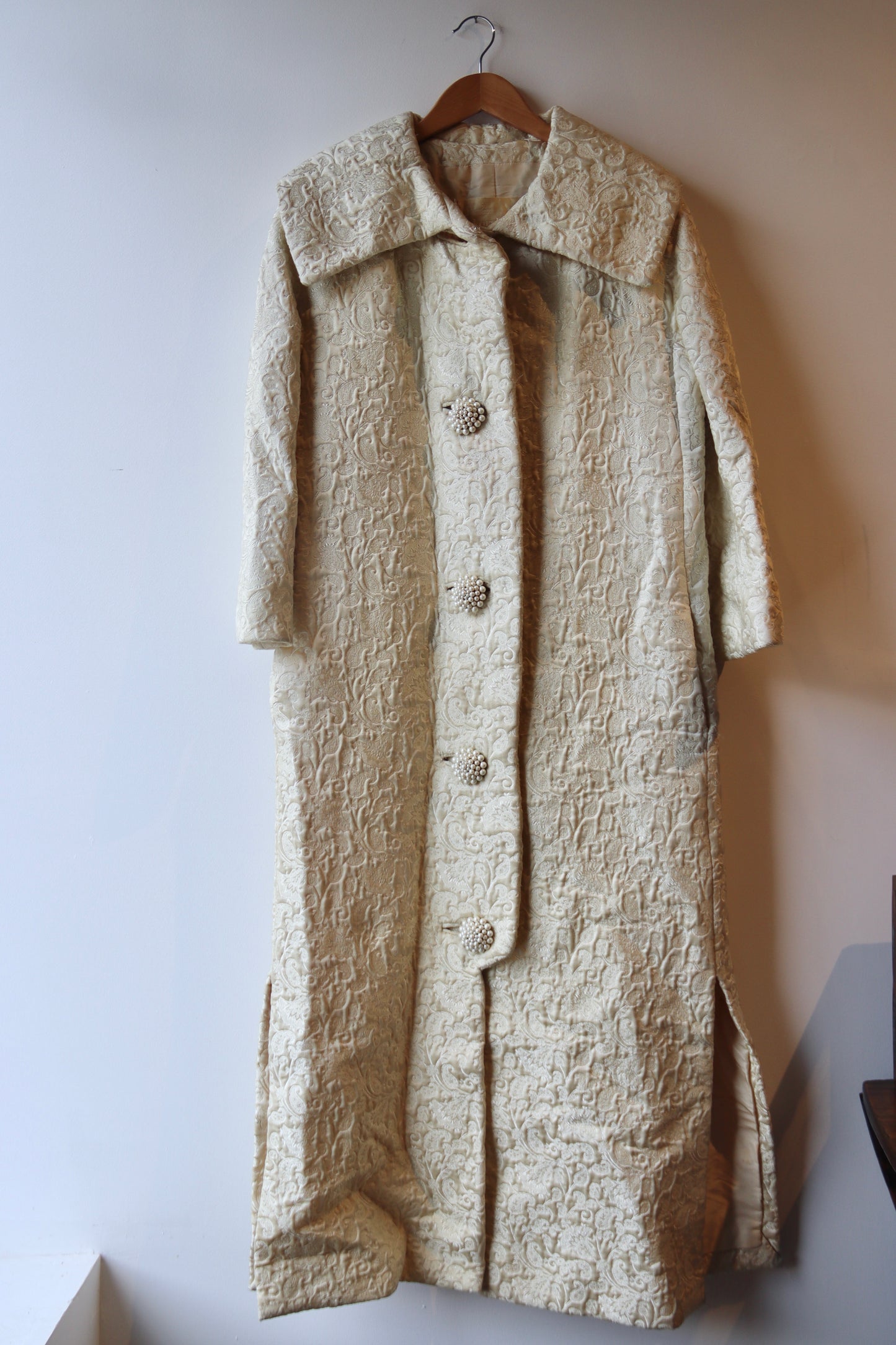 Stanley Korshak brocade evening coat