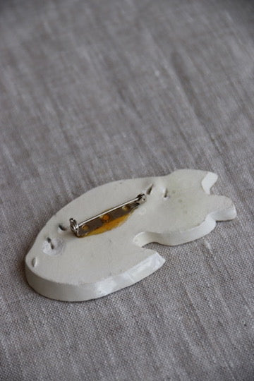 Ceramic Black Cat Pin