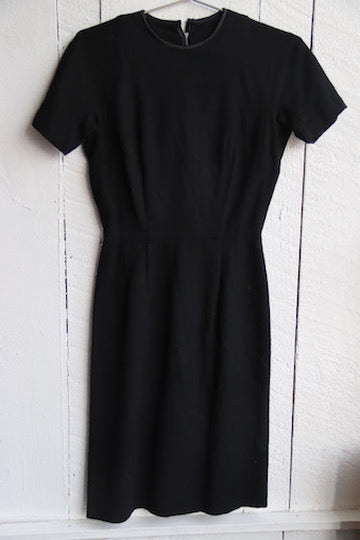 Vintage Black Short Sleeve Dress