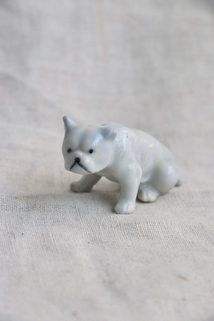 Mini Porcelain Dog Figurine