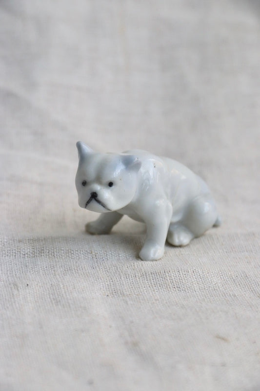 Mini Porcelain Dog Figurine