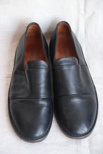 Vince Black Leather Loafers - 10