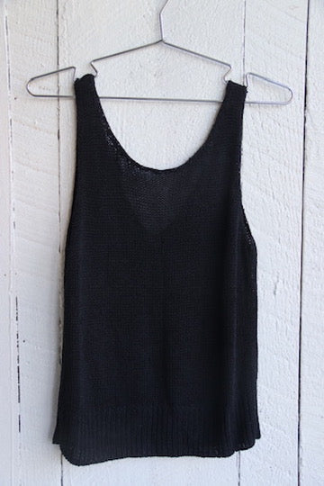 Black Knit Tank Top