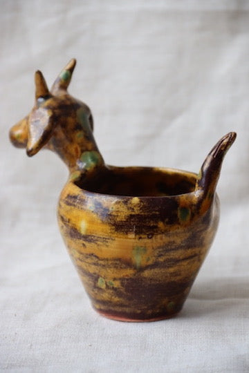 Ceramic Goat Vase