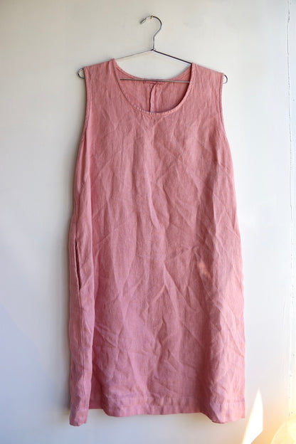 Cut Loose Pink Linen Dress