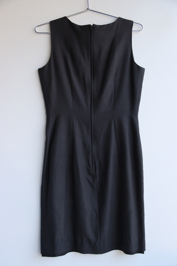 Vintage Saks Fifth Avenue The Works Black Silk Dress