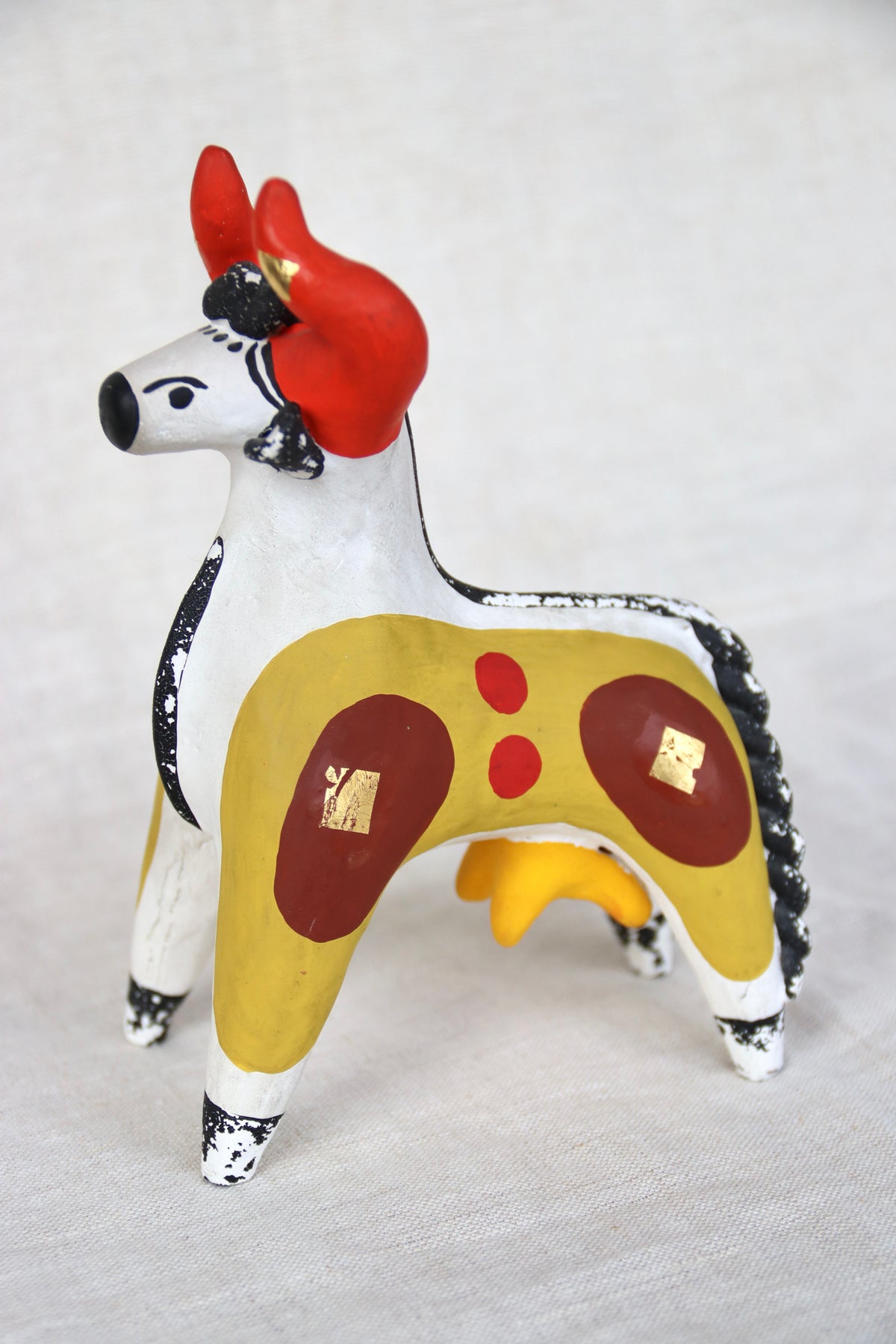 Dymkovo Toy Clay Bull Cow Figurine