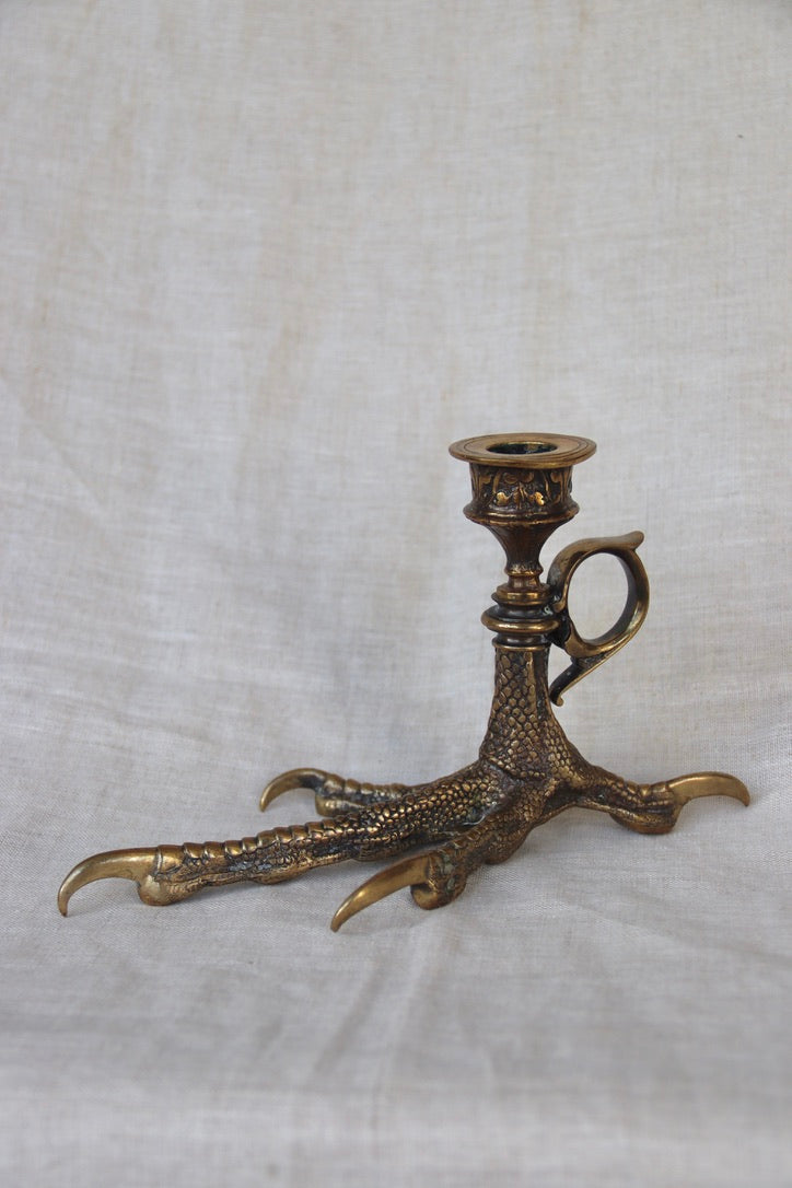 Brass Claw Candlestick