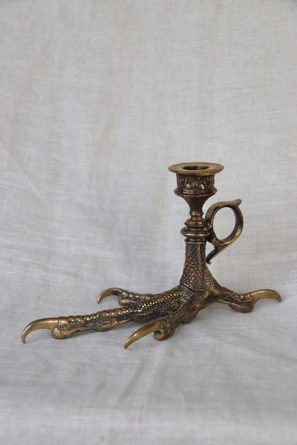 Brass Claw Candlestick