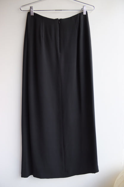 Vintage Banana Republic Black Silk Maxi Skirt