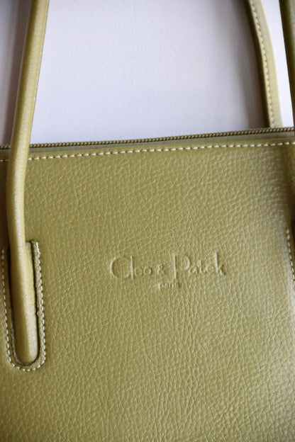 Cleo & Patek olive green leather shoulder bag
