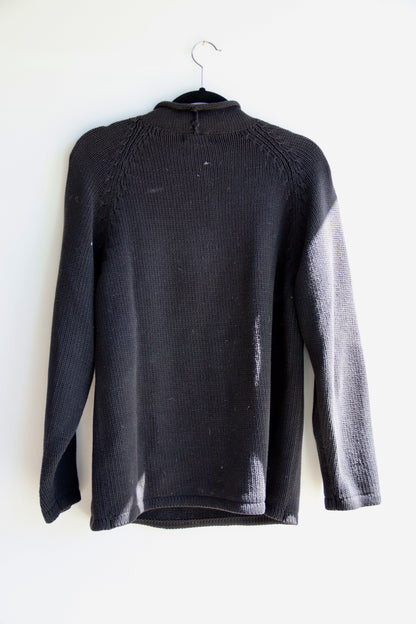 J. Crew Black Cotton Sweater