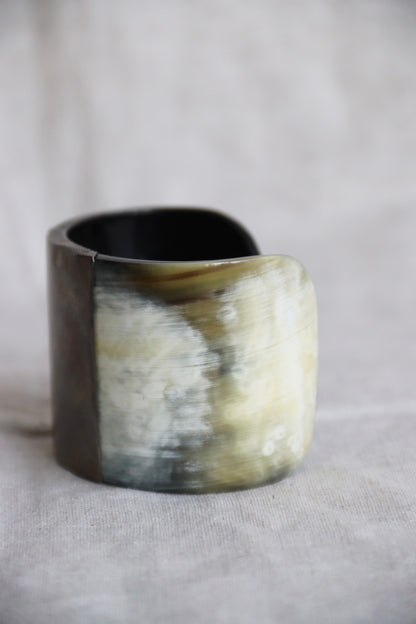 Horn and sterling bracelet