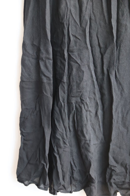 Black Silk Crinkled Dress