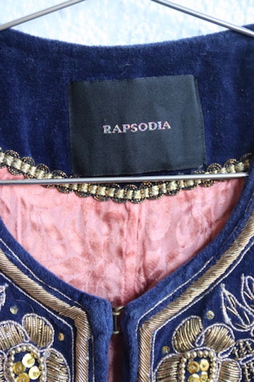 Rapsodia Blue Velvet Jacket