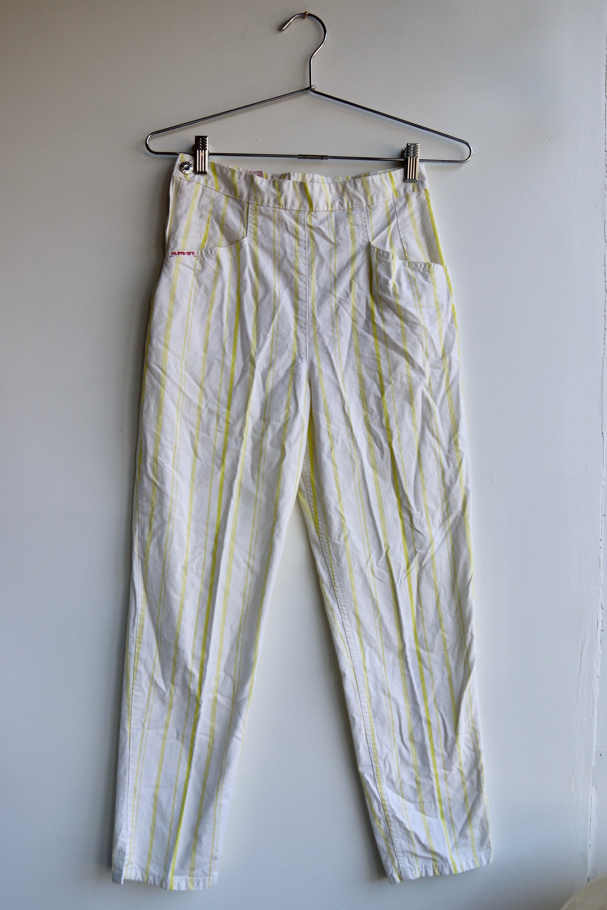 Vintage Filippo Toti Striped Cotton Pants