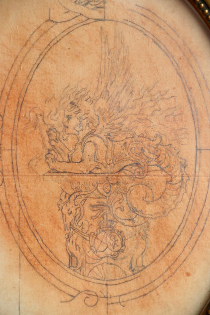 Vintage Oval Drawing