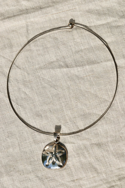 Sterling Silver Sand Dollar Necklace and Bracelet Set