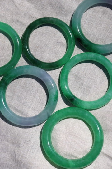 Jadeite Hololith Bangles