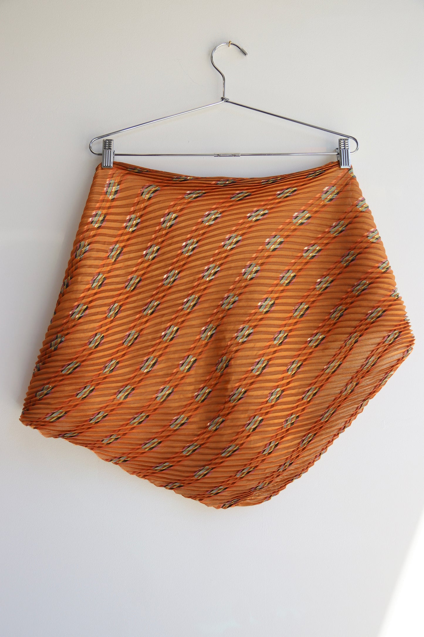 Accordion Pleated Geometric Scarf