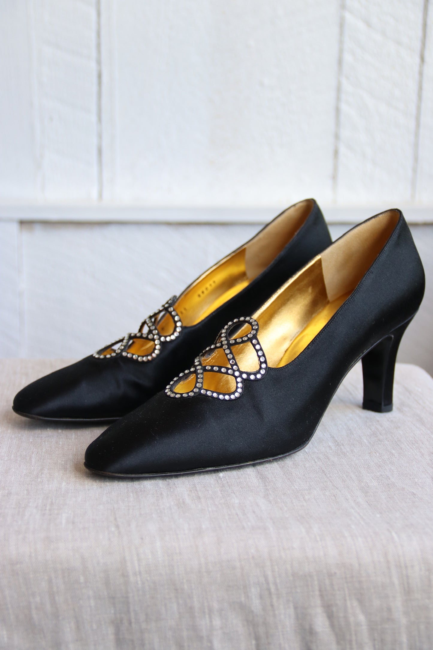 Bruno Magli Black Bedazzled Heels