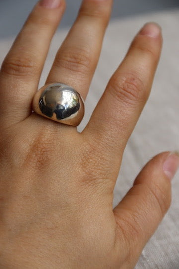 Sterling Silver Round Ring