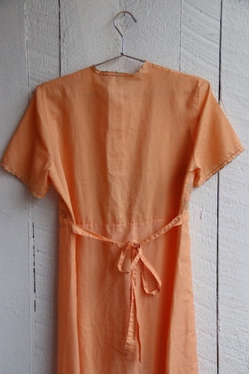 Vintage Unbranded Peach Cotton Dress