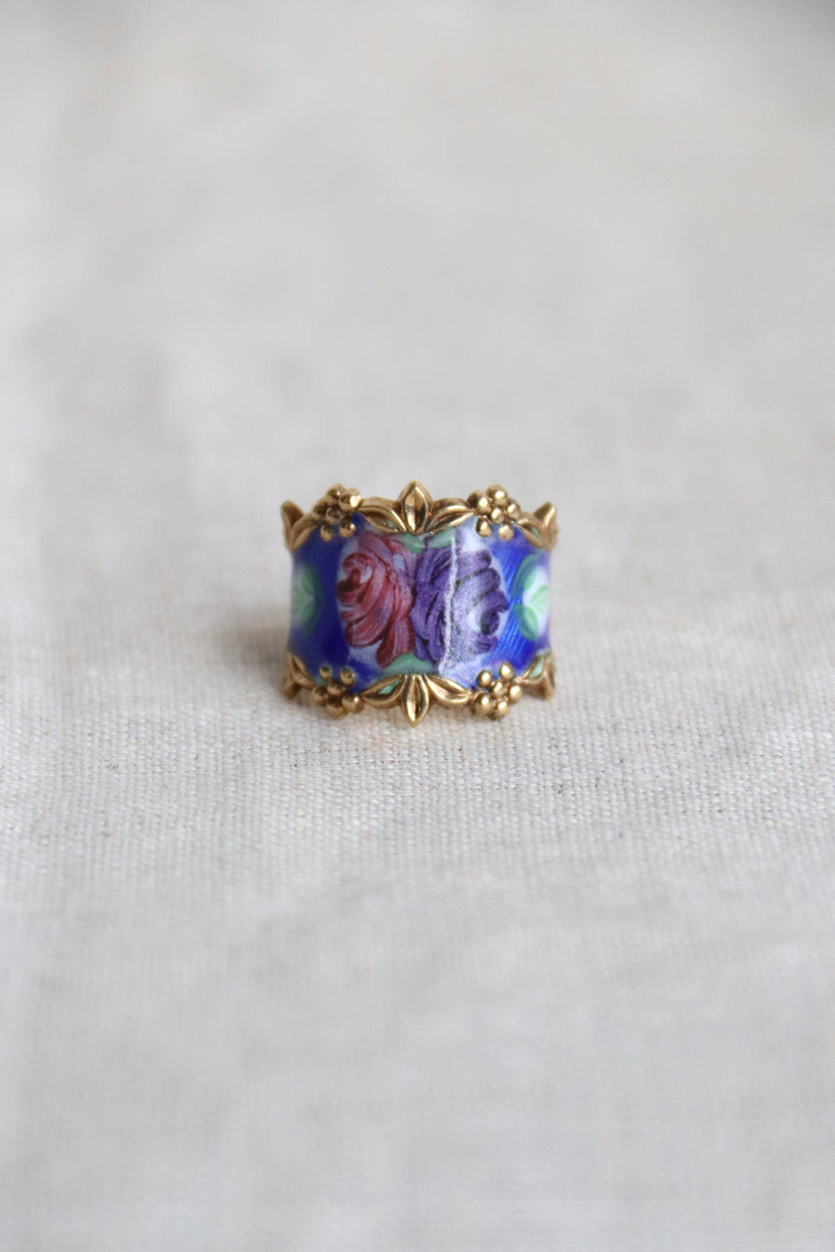 Enamel Gold Ring