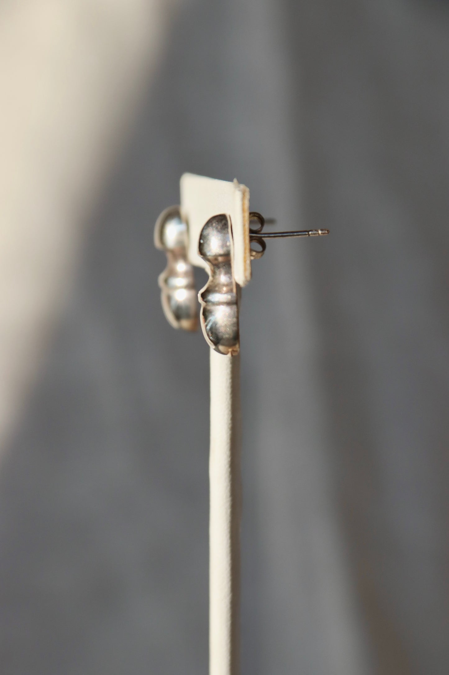 Sterling Silver Gourd Stud Earrings