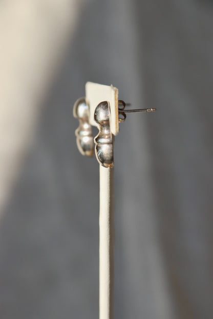 Sterling Silver Gourd Stud Earrings