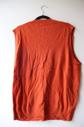 Jos. A. Bank Orange Cashmere Sweater Vest