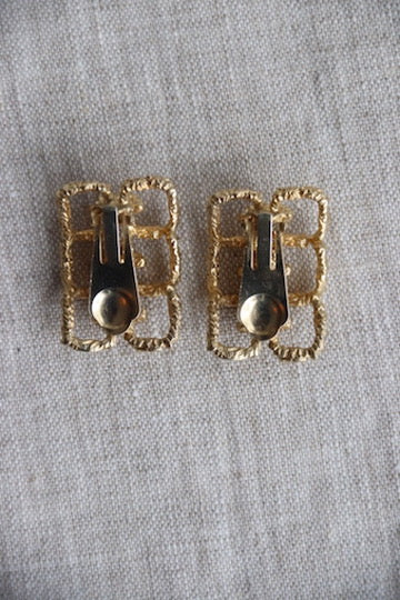 Gold Chain Clip On Earrings