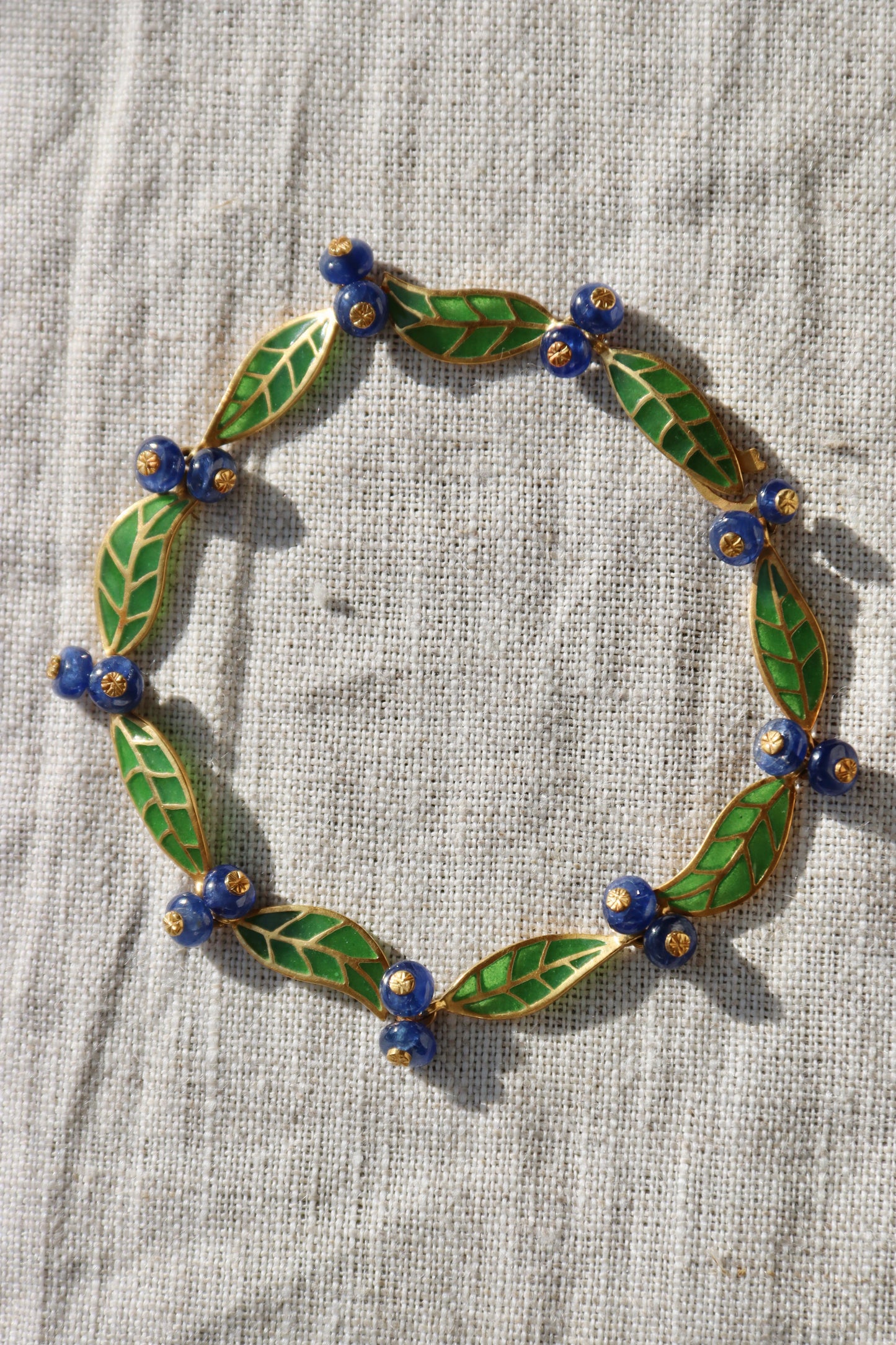 T.W. McClelland Sapphire Blueberry Bracelet - 18K Gold