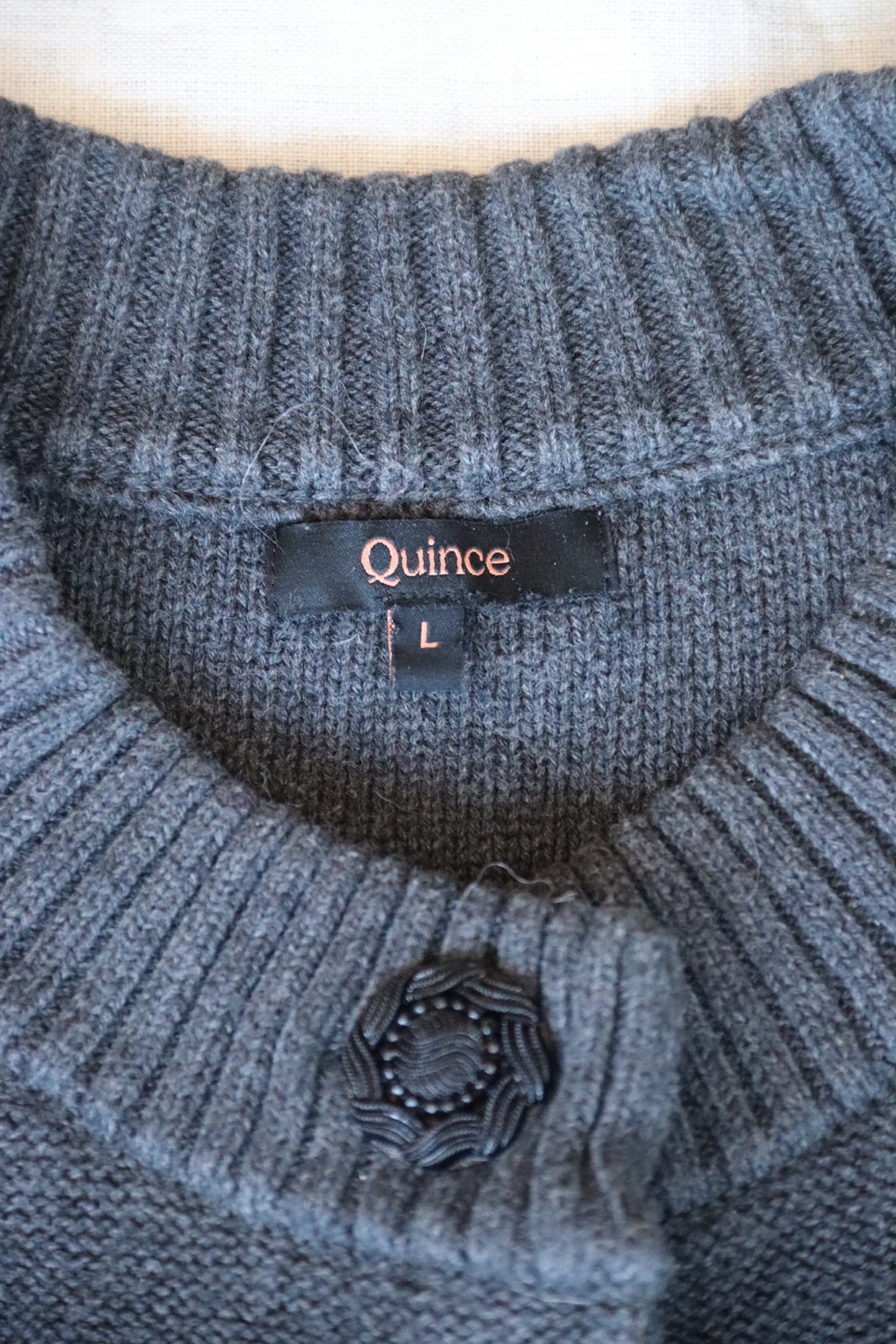 Quince Upcycled Sweater with Vintage Buttons